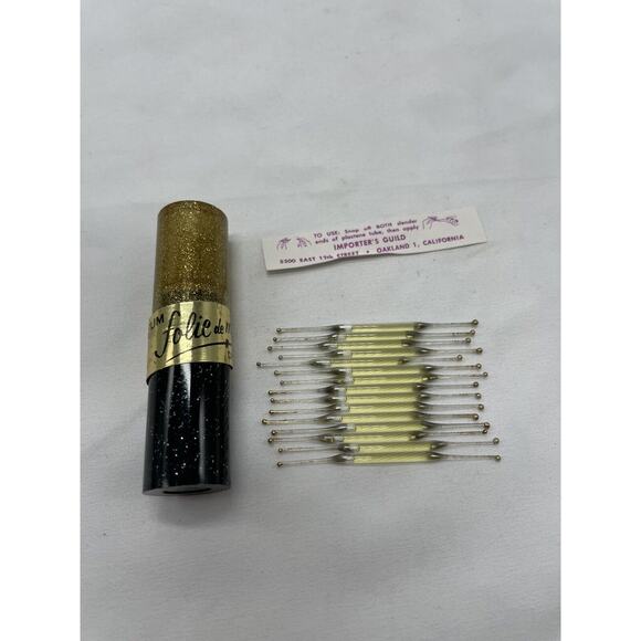 Vintage 1955 “Folie De Minuit” Miniature Fragrance Perfume Nips - 15 Total